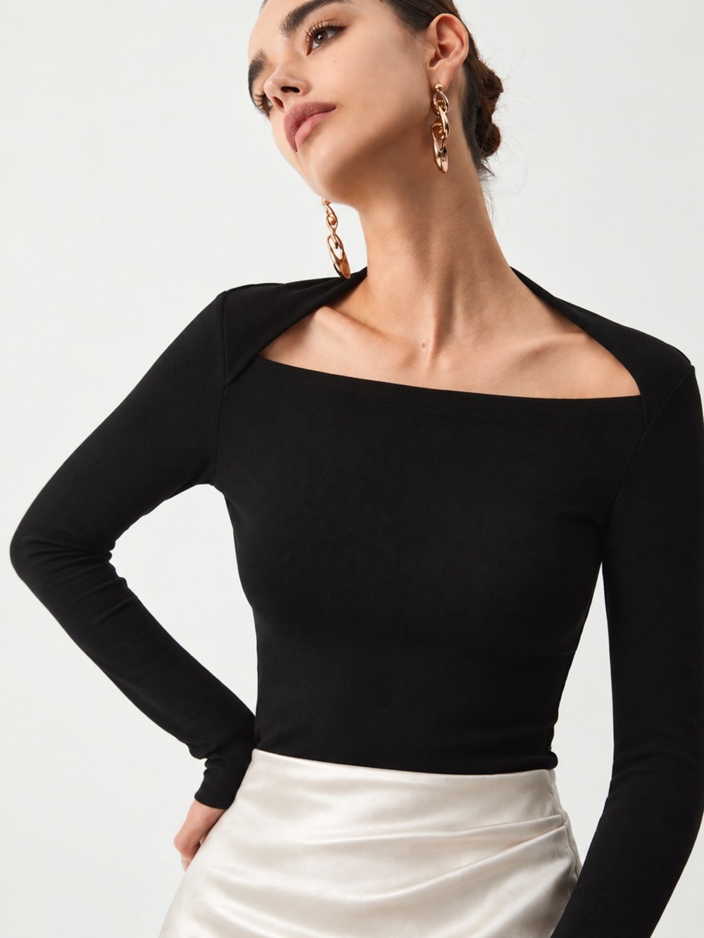 Commense Wide Neck Top